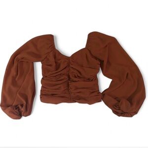 Abercrombie and Fitch Puff Sleeve Crop Top